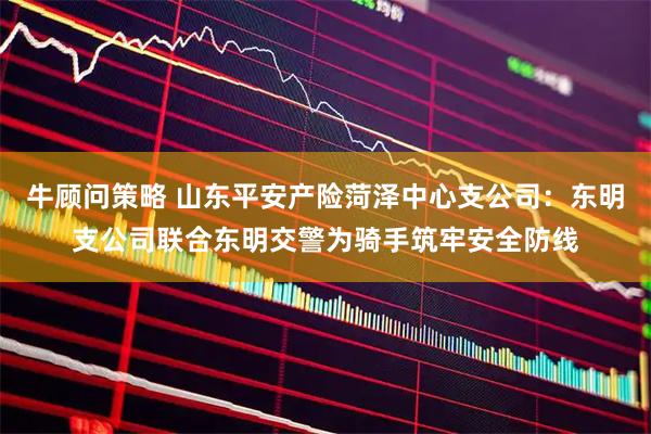 牛顾问策略 山东平安产险菏泽中心支公司：东明支公司联合东明交警为骑手筑牢安全防线